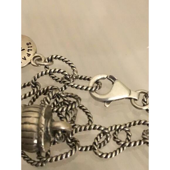 SILPADA Sterling Silver Ornate Gathered Tassel Necklace Retired N2305 MSR $329 - Picture 4 of 4